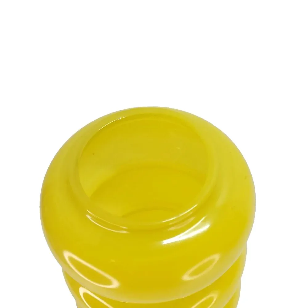Vtg IKEA Solstrale Anne Nilsson Yellow Bubble Ribbed‎ Vase NWT 11.5